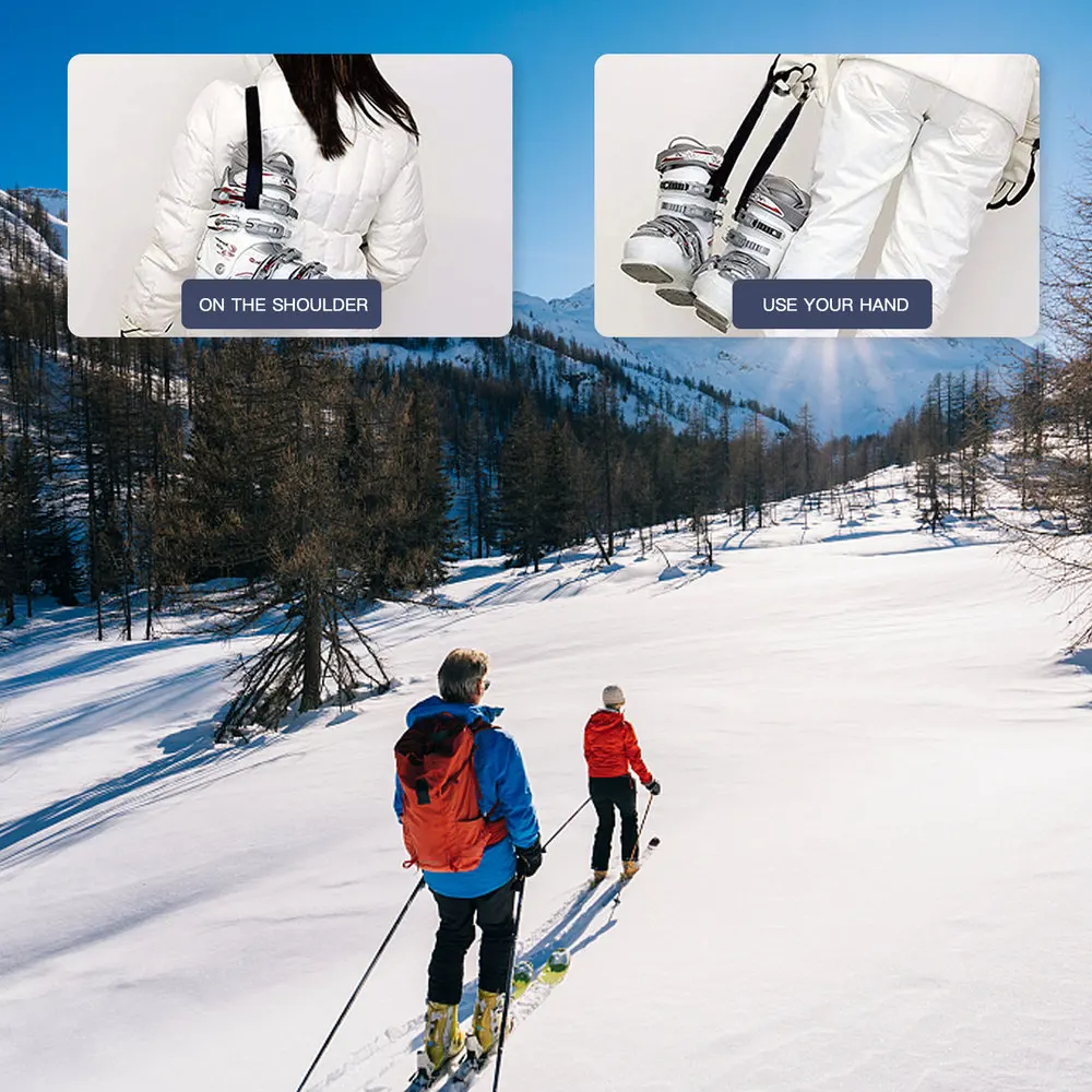 

2pcs Ski Snowboard Boot Carrier Strap Ice Skates Strap Ski Gear Accessory
