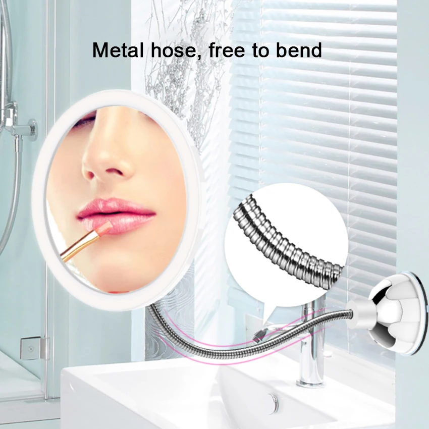 светодиодный 10X светильник макияж зеркало 360 градусов вращающийся Красота с