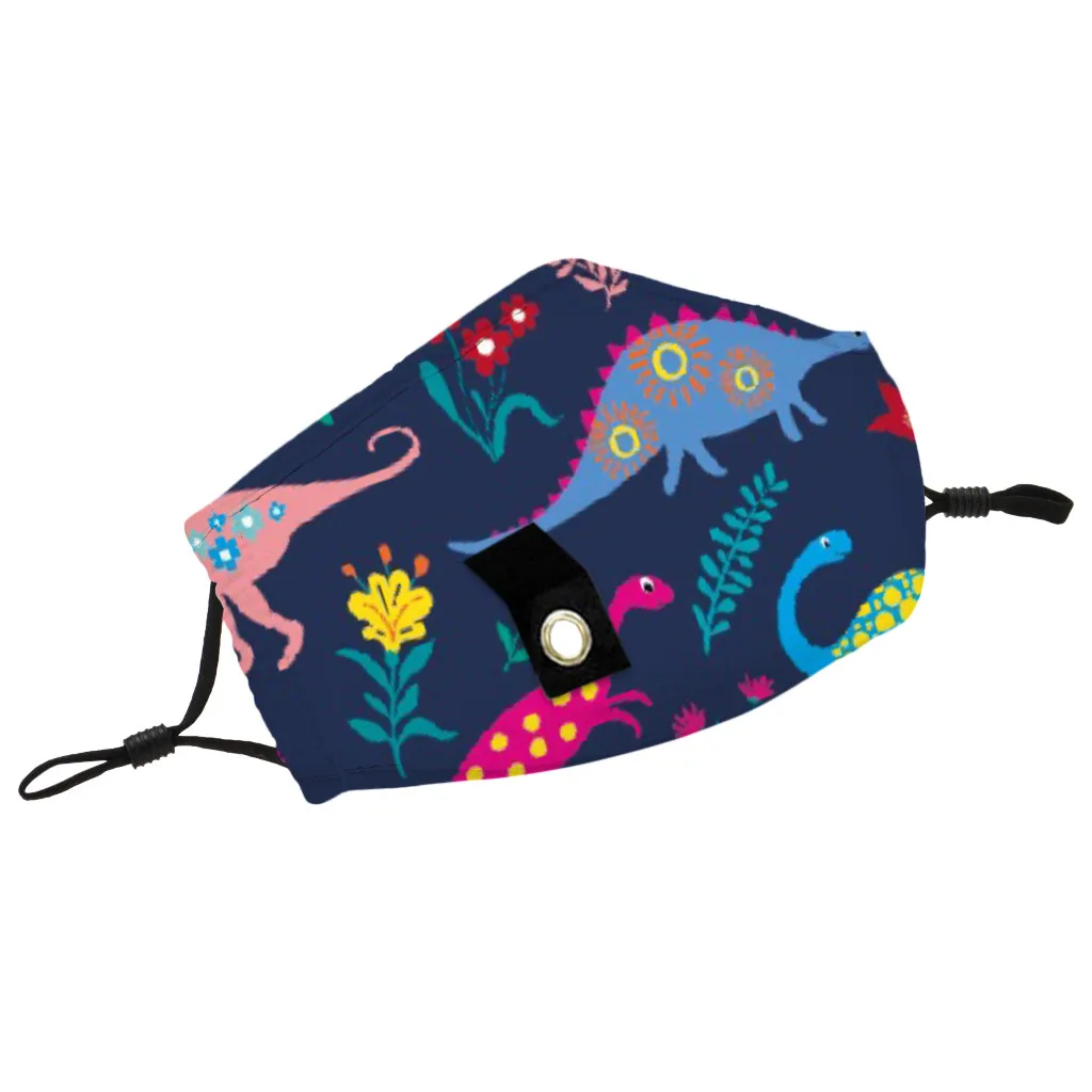 Детская мультяшная Защитная хлопковая маска для лица питьевая с отверстием