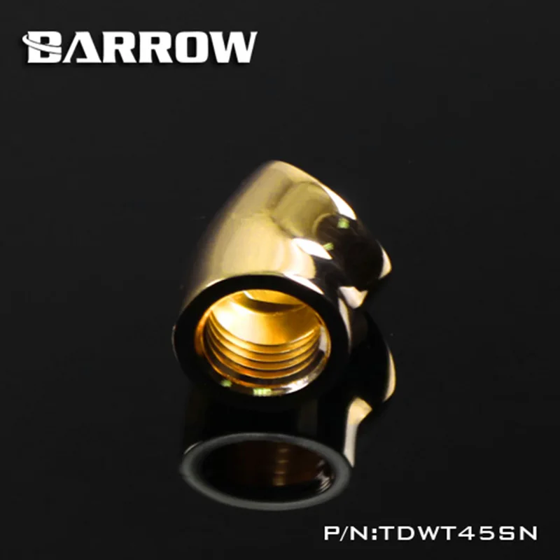 Barrow TDWT45SN черный/серебристый/белый резьбовой фитинг G1/4 дюйма 45 градусов адаптер