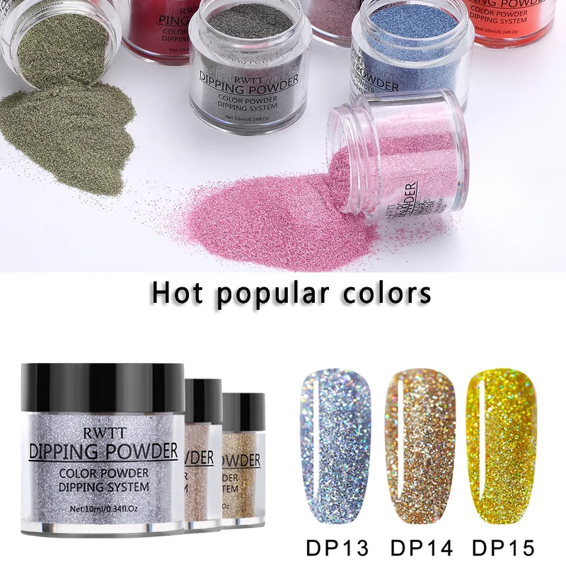 9 флаконов жемчужного цвета для ногтей Пудра цветной яркий блеск натуральный DIY