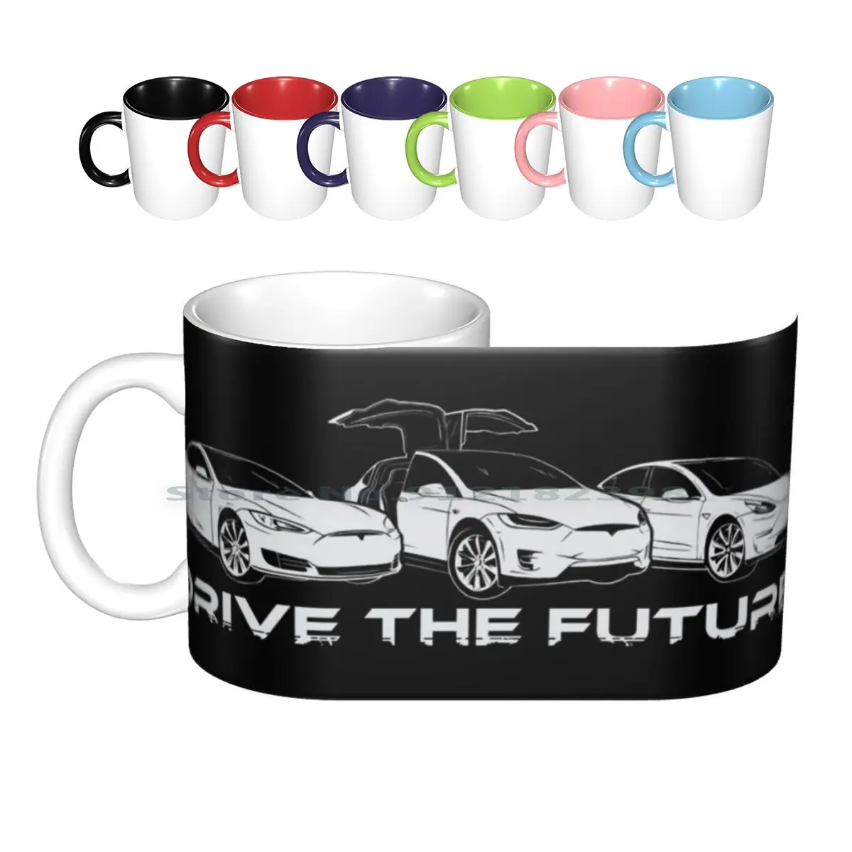 

Drive The Future-Tesla Model S , Model X, модель 3-эн мускусные керамические кружки, кофейные чашки, кружка для молока, чая, арбуз мусс Tesla Motors