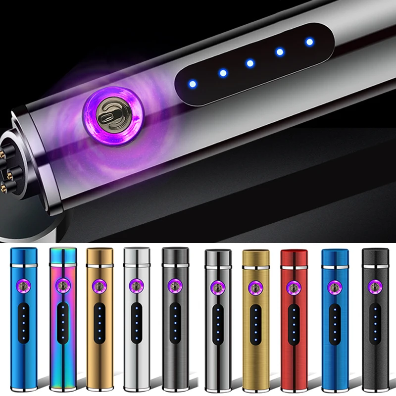 Мини USB зарядка Электронная зажигалка со светодиодным сенсорным сенсором