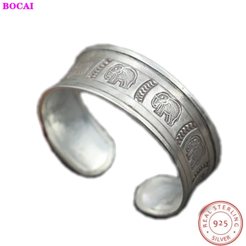 

Тайский серебряный браслет для женщин в стиле ретро S925 стерлингового серебра Слон широкий ремень женский браслет в этническом стиле, Стиль ...