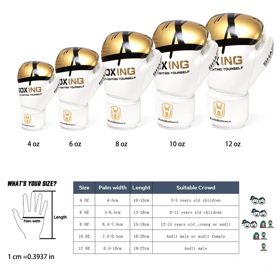WorthWhile Kick Boxing Gloves Men Women PU Karate Muay Thai Guantes De Boxeo Free Fight MMA Sanda Training Adults Kids Equipment