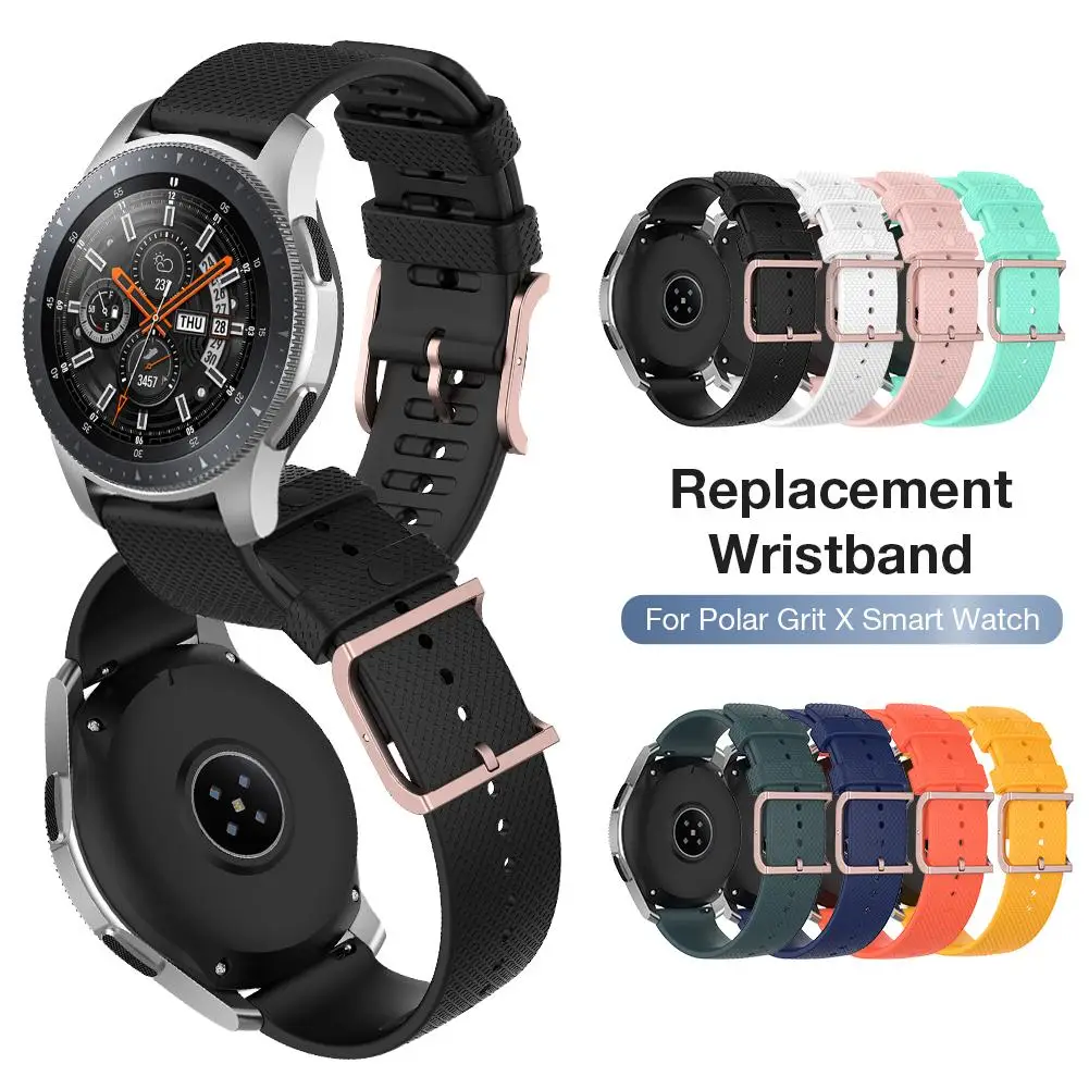 22 мм мягкий Премиум ремешок для часов дышащий силиконовый сменный наручных