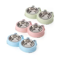 pet bowls dog food water feeder stainless steel pet drinking dish feeder cat puppy feeding supplies small dog accessories