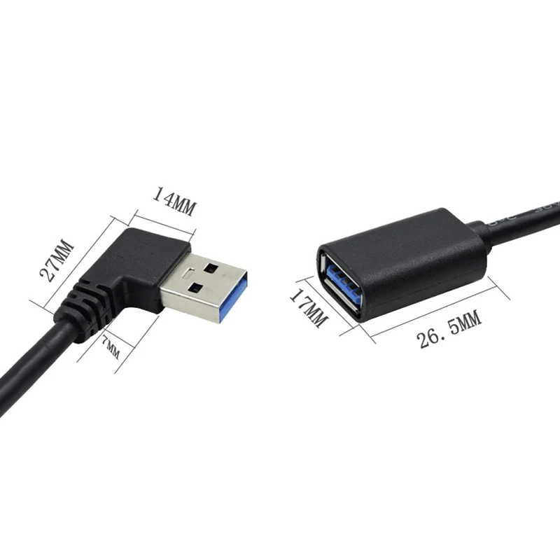 USB 3.0 Extension Cable 90 Degree Angle High Speed Portable for Home Office Business GK99 | Электроника