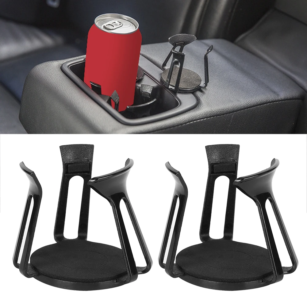 

Universal 2pcs Car Interior Water Cup Holder Paste High Quality Plastic Brand New Fixer Stopper Drink Bottle Stand Accessory