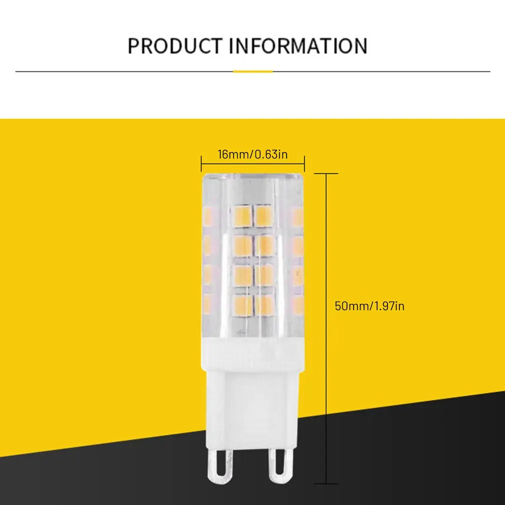 

5 Pieces G9 5W 2835 52 LED Bulbs 6000K 40-SMD Daylight Home Lights Bulb Ceramic Lamp Body Led Lights