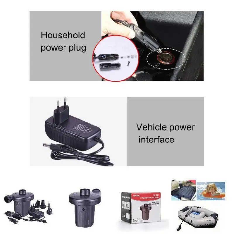 Портативный электрический воздушный насос для плавания надувной матрас плот