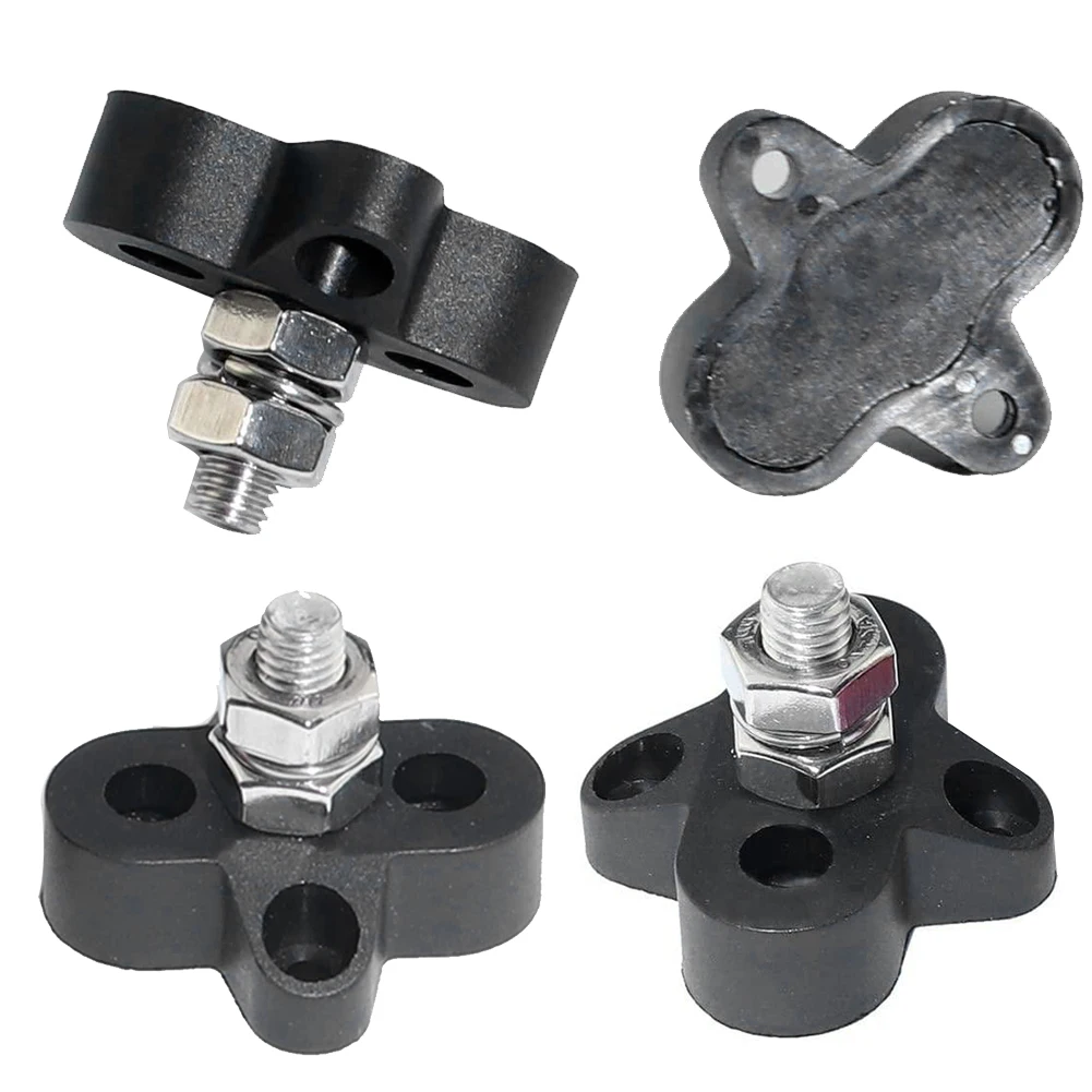 2PCS DC 48V Insulated Bus Bar Terminal Studs Heavy Duty DCM8 Single Positive Power Distribution Block For Truck RV Ship Boats |