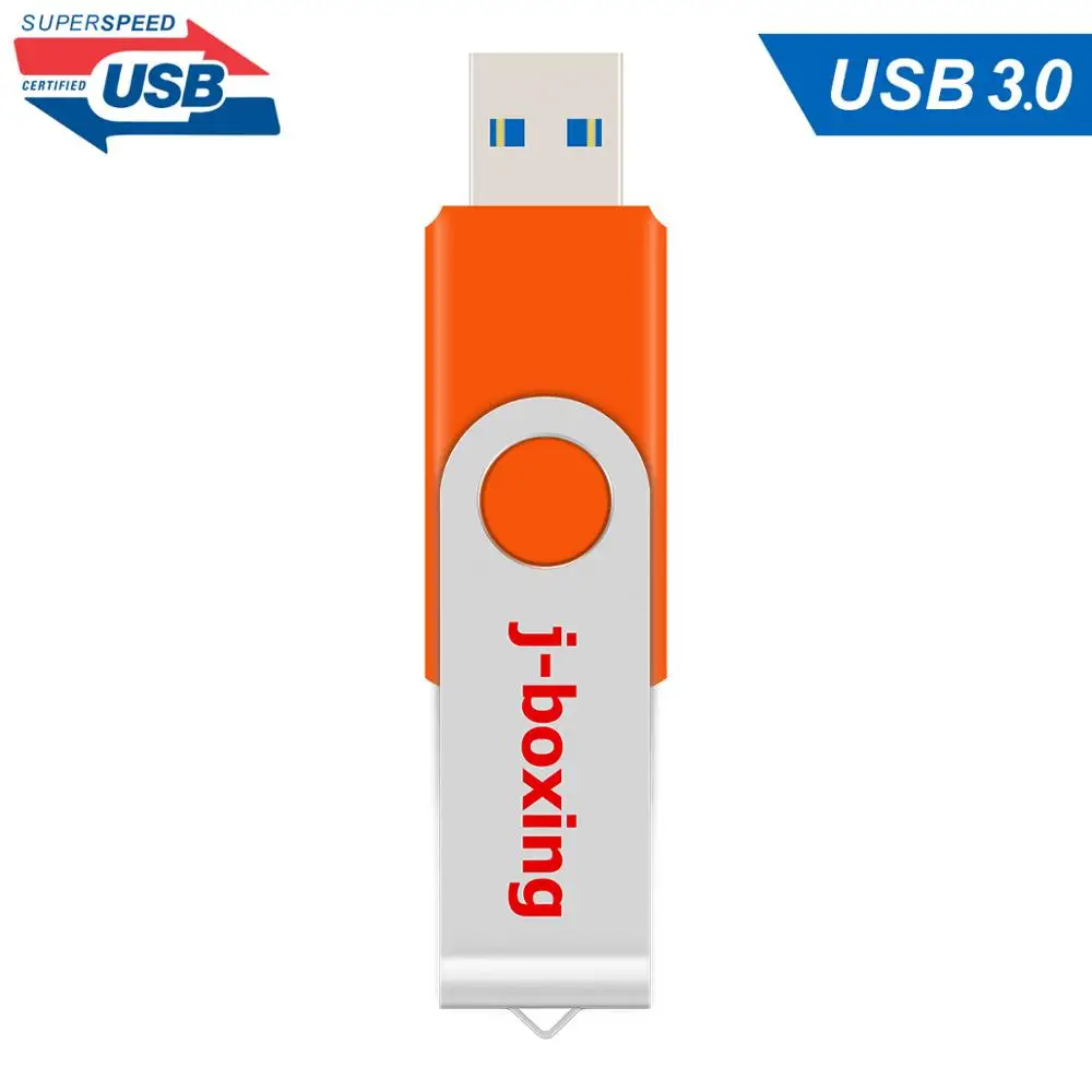 Оранжевый флеш-накопитель J-boxing USB 3 0 16 ГБ металлическая вращающаяся флеш-карта