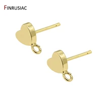 wholesale 2022 new design 14k gold plated heart earring hooks accessories earrings making findings diy craft