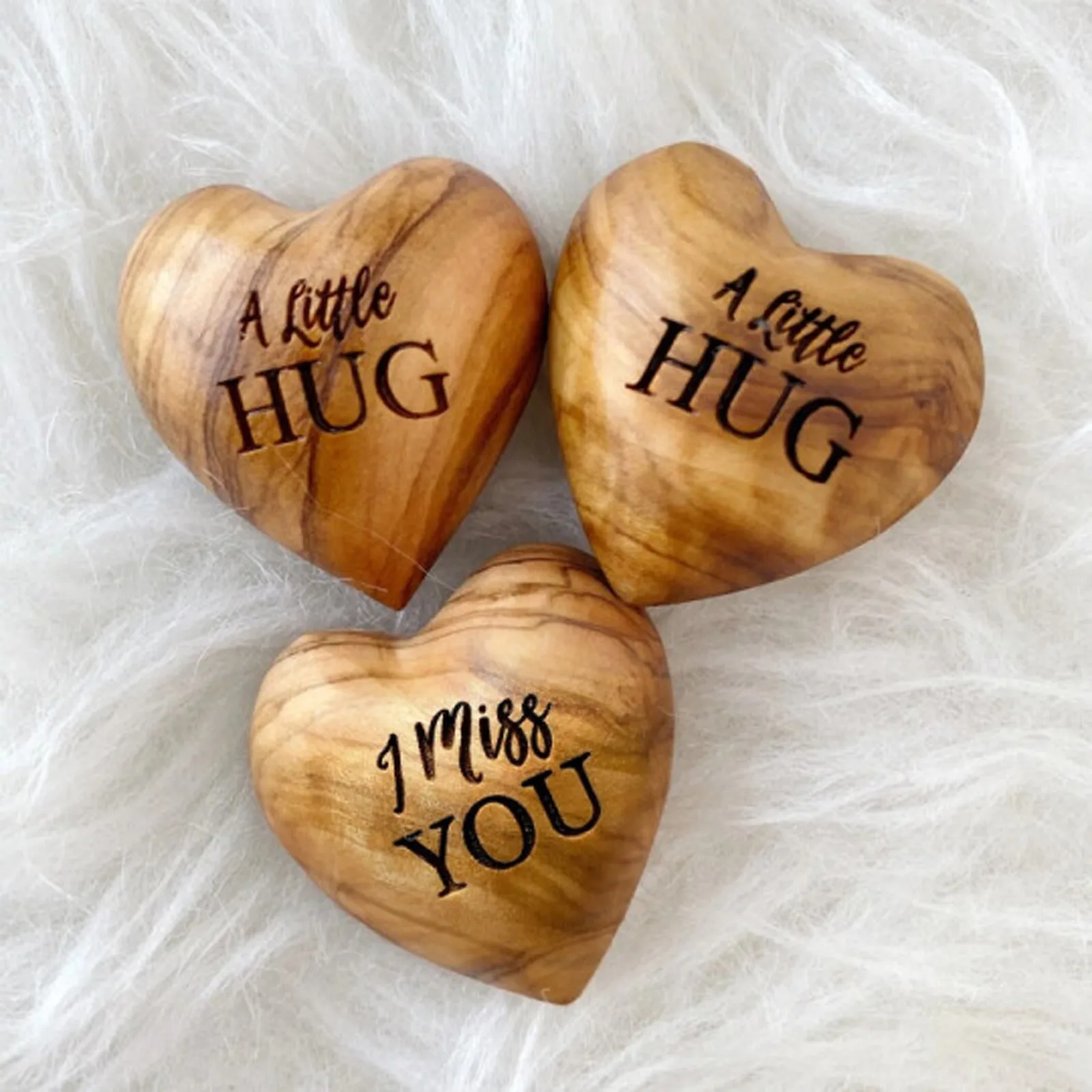 

Mini Wooden Love Heart Little Pocket Hugss Wooden Heart Tokens Miss You Note Isolation Gift For Someone You Love Decoration