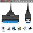 Кабель-переходник для жесткого диска, USB 3,0 на SATA7 + 15pin, 20 см