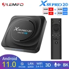 ТВ-приставка LEMFO X88 PRO 20, RK3566, Android 11,0, 8 + 128 Гб, поддержка Google Assistant, Youtube, медиаплеер