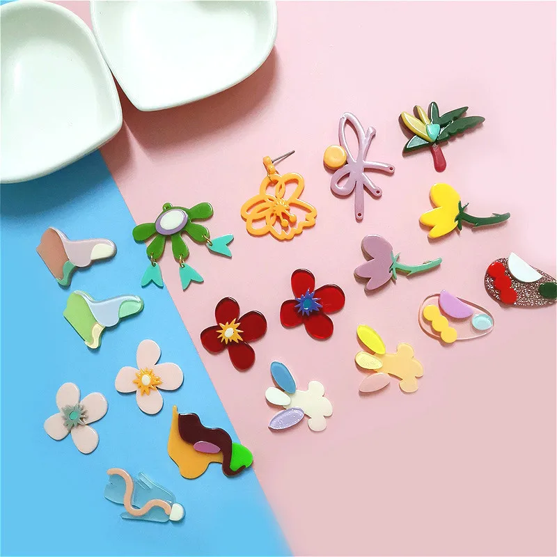 5 шт./лот кавайные Цветочные растения с плоским основанием из смолы плоские