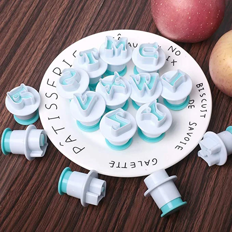 Алфавит цифры Fondant (сахарная) торт пресс-формы для выпекания печенья Форма
