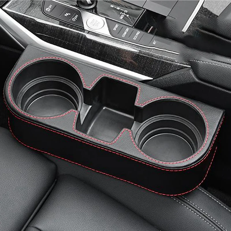 

Car Seat Organiser PU Cup Holder Front Seat space Filler Additional Storage Space for Car Console Drinks Storage Box