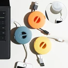 Органайзер для кабелей, вращающийся футляр для проводов, пластиковый портативный чехол для хранения проводов, держатель для телефона, держатель для проводов мыши, наушников, шнуров