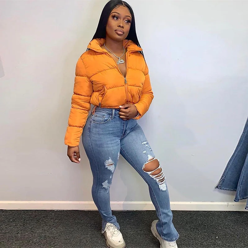 Women's 2022 Winter New Solid Color Fashion Warm Tops Long Sleeved Cardigan Warm Two Pocket Adjustable Cotton Clothes