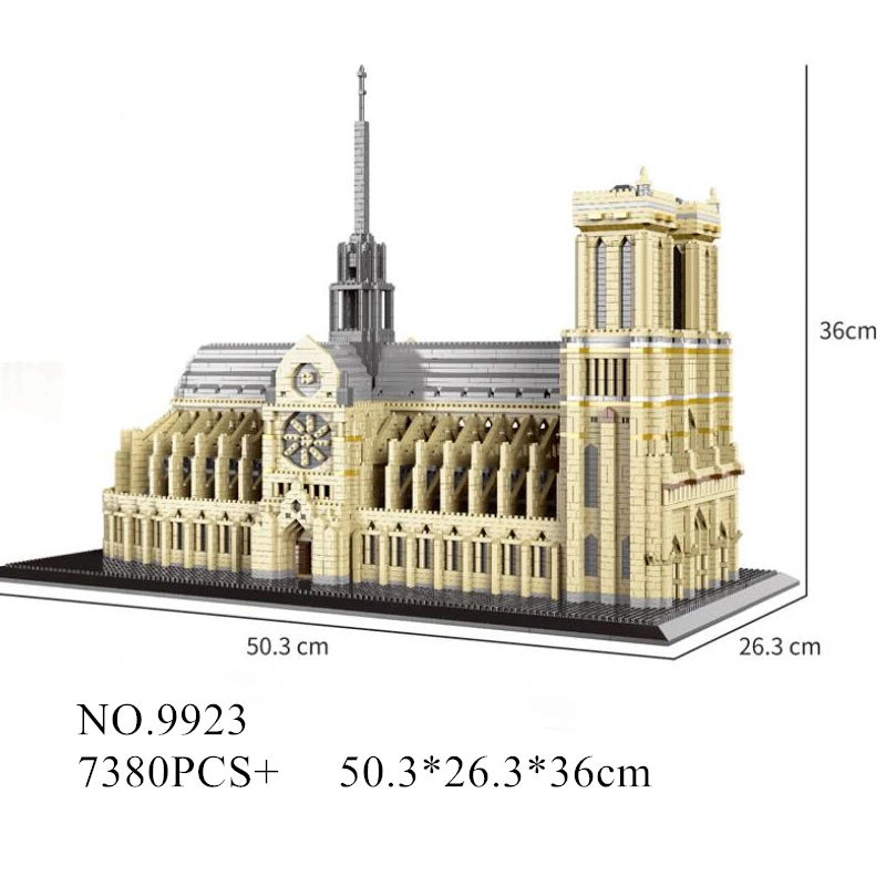 

Building Blocks City Notre Dame de Paris Blocks DIY Small Particles Model Building Blocks Building Bricks Christmas Gifts