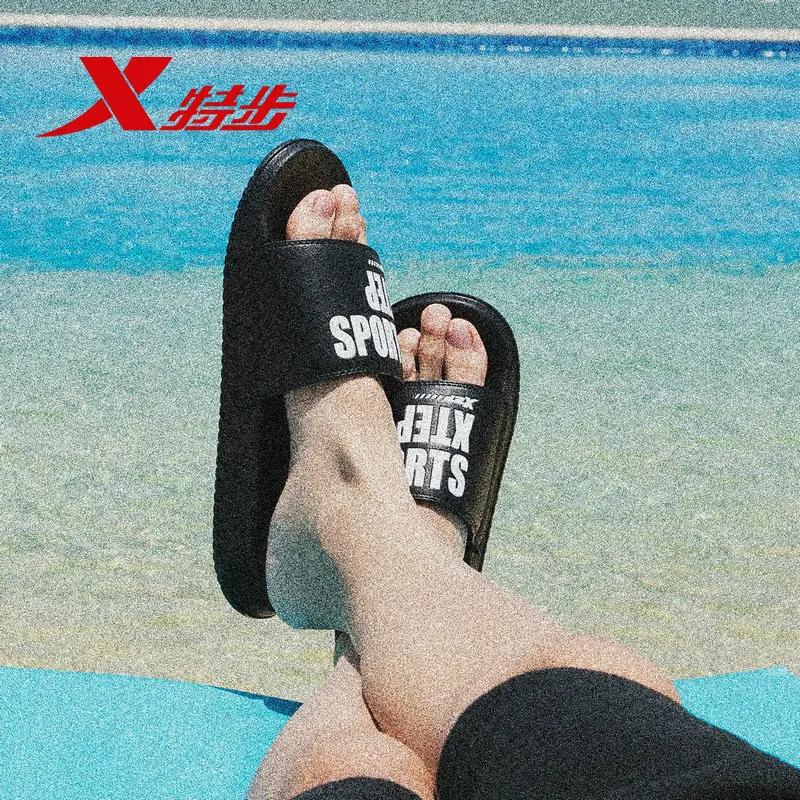 Xtep/унисекс Женские и мужские спортивные тапочки Модные удобные легкие дышащие