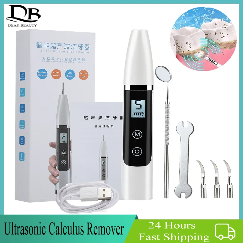 Ultrasonic Calculus Remover Electric Portable Dental Scaler Ultrasonic Tooth Cleaner Teeth Whitening Treatment Scaling Tools
