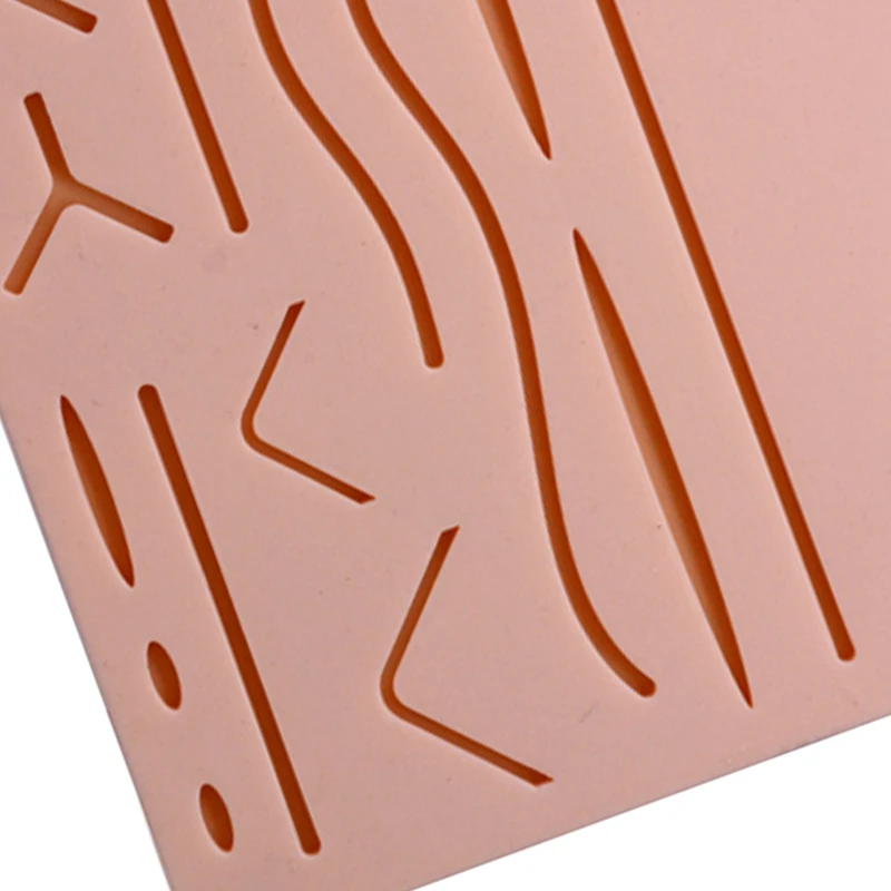 

Practice Suture Pad Silicone Skins Pad Suture Incision Training Kit Traumatic Simulation Training Tools Accessories B