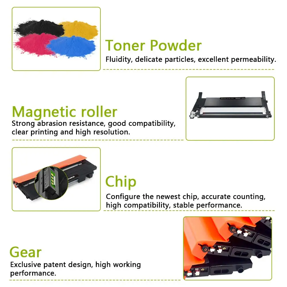 Bosumon Toner Cartridges For Samsung CLT-K406S C406S M406S Y406S 406S CLP-365W CLX-3305FW Xpress C410W C460FW | Компьютеры и офис