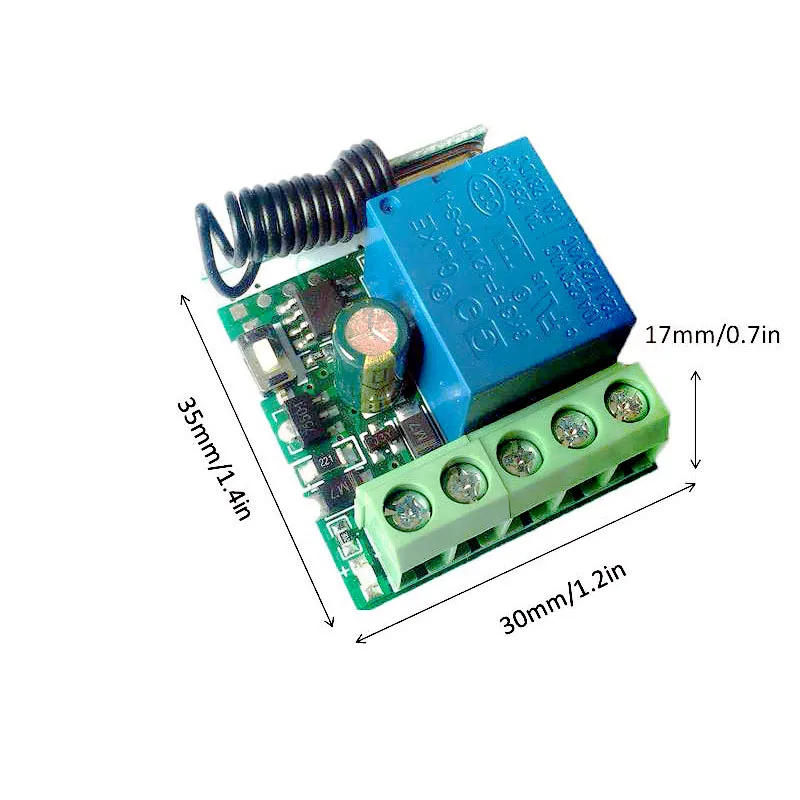 

433 MHz rf Remote Control DC 12V 24V 10A 1CH Relay Receiver for universal garage/door/Light/LED/Fanner/motor/Signal transmission