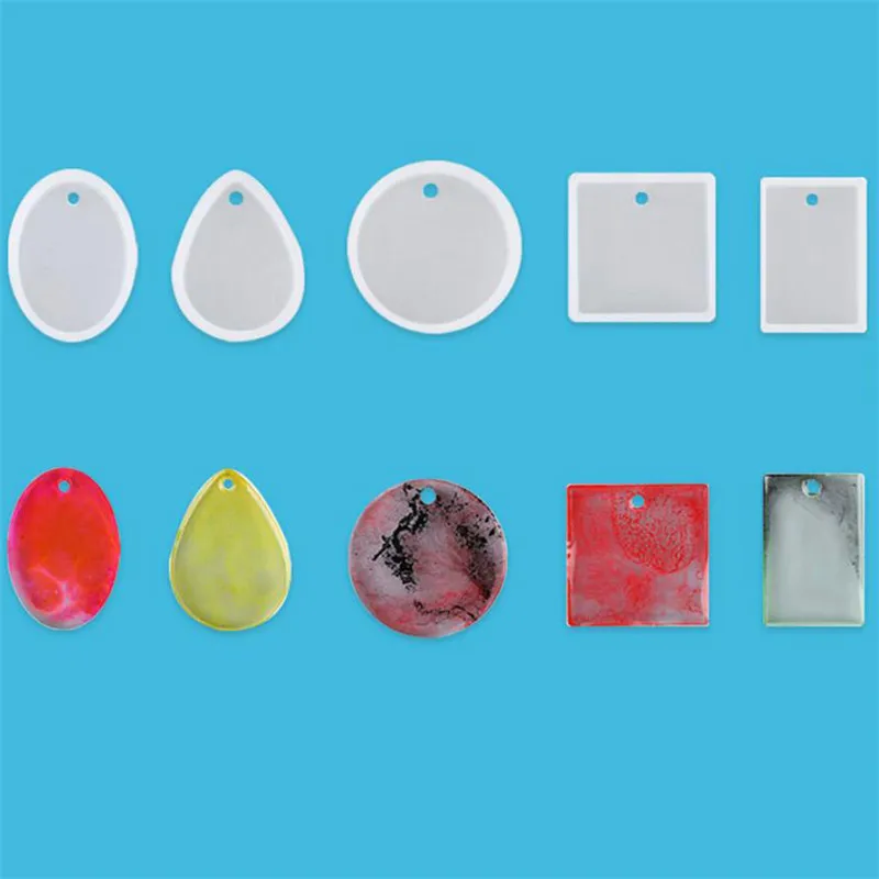 5 шт./компл. Силиконовая Форма Подвески сделай сам формы для ювелирных изделий с