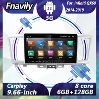 fnavily 9 66 android 11 car audio for infiniti qx60 video dvd player car radio gps stereos navigation dsp bt 5g 2014 2019