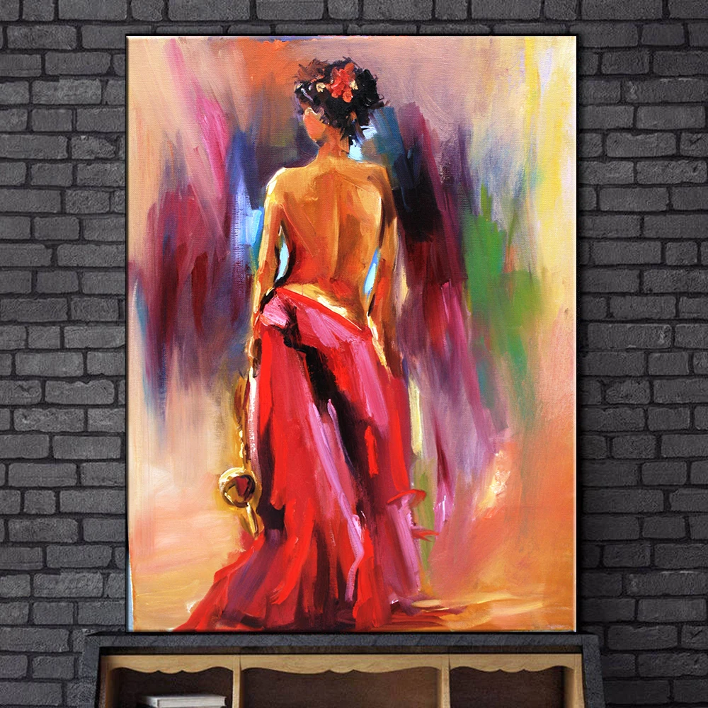 

Modern Women Back View Posters and Prints Wall Art Canvas Painting Sexy Body Nude Women Pictures for Living Room Home Decoration