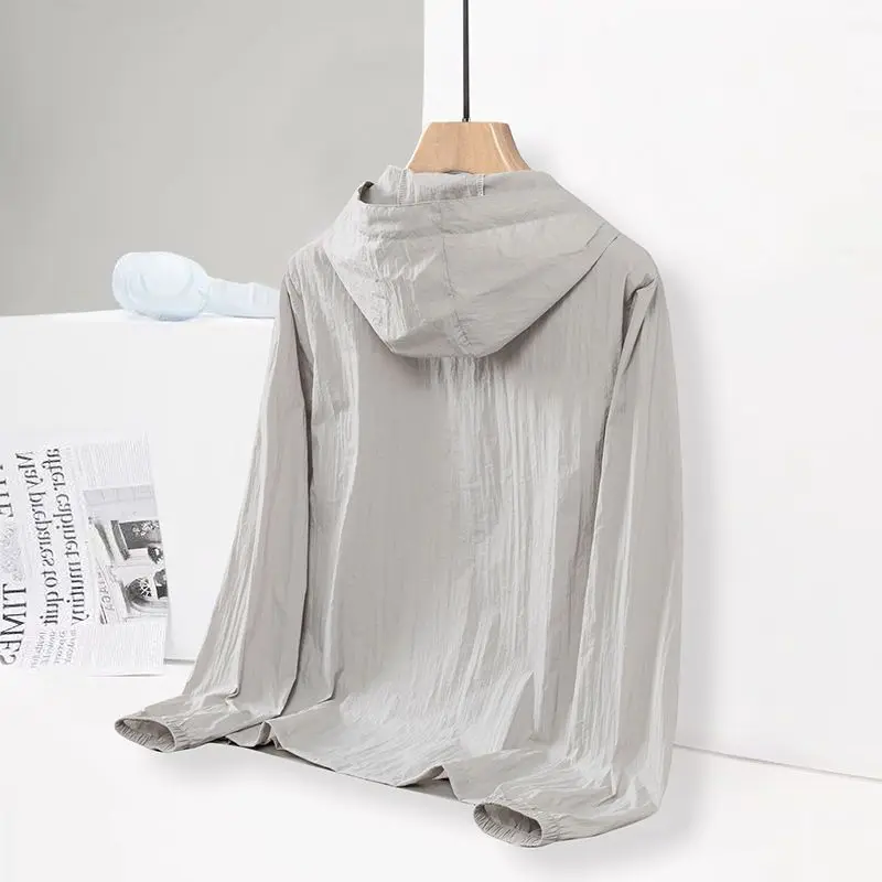 Мужской короткий свободный топ с защитой от ультрафиолета дышащая тонкая