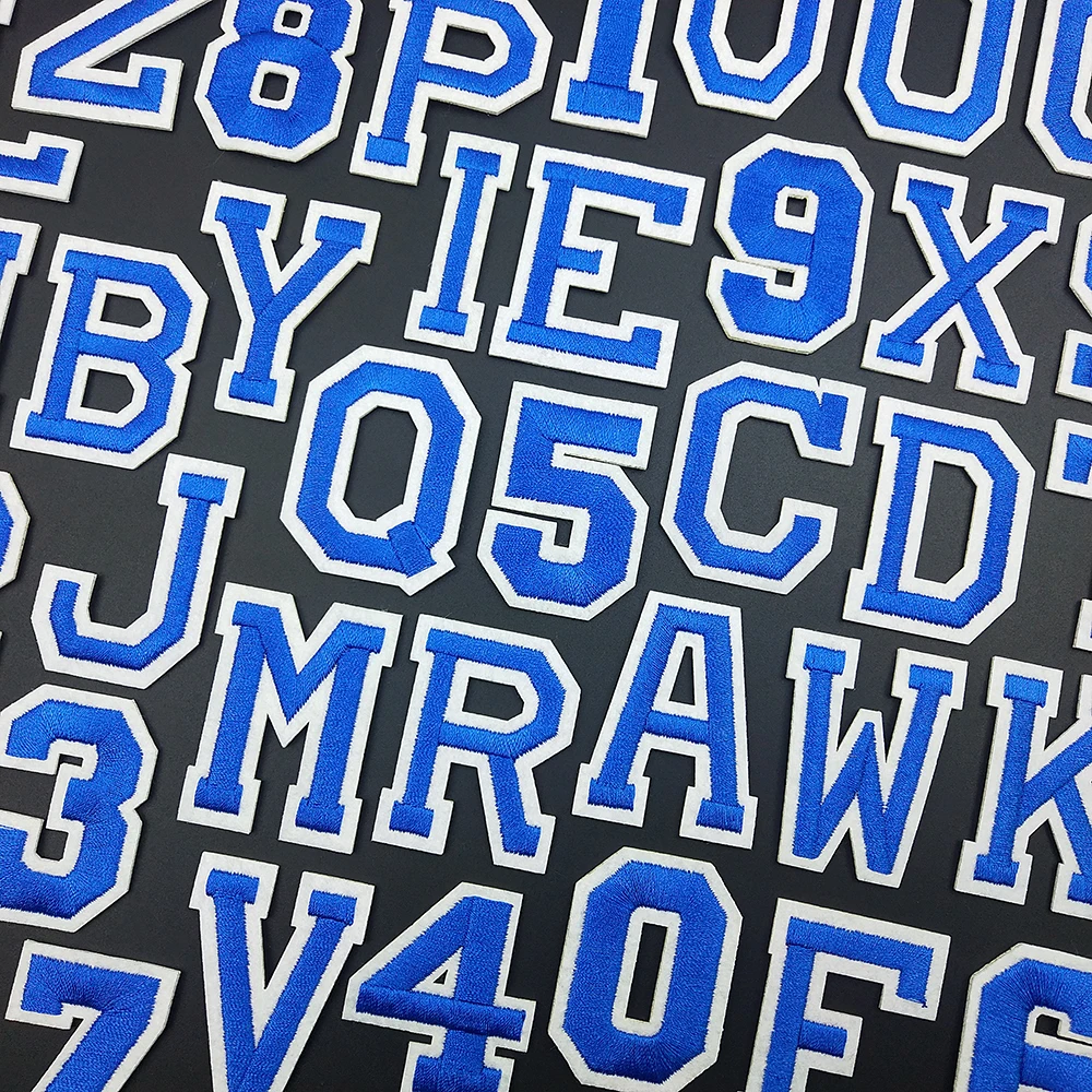 Аксессуары 26 дюймов английские буквы номер синие вышитые нашивки наклейки