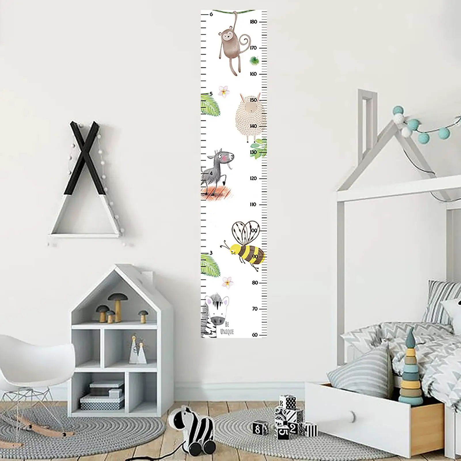 Скандинавский Рождественский мультяшный узор линейка для роста детей схема