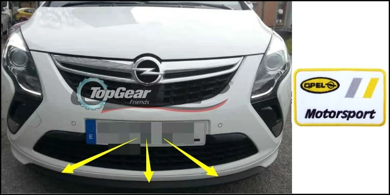 Дефлектор губ для бампера губы Opel Карла передняя юбка спойлера ДЛЯ TopGear друзья в