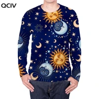 qciv brand hippie long sleeve t shirt men sun 3d printed tshirt moon punk rock star anime clothes mens clothing casual fashion