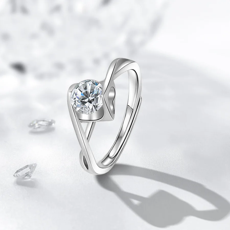 

2021 natural diamond Gemstone Rings for Women Genuine 925 Sterling Silver Resizable Fine Jewelry Wedding Anniversary Rings Gift