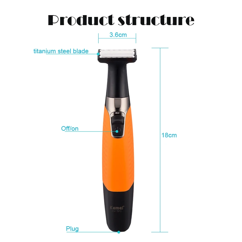 kemei rechargeable shaver beard razor body trimmer men shaving machine hair face care | Красота и здоровье