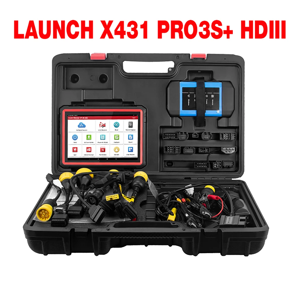 

LAUNCH X431 PRO3S+ HDIII 10.1" 12V 24V Car Truck Diagnostic Tools Auto OBD OBD2 Code Reader OBDII Scanner Active Test ECU Coding