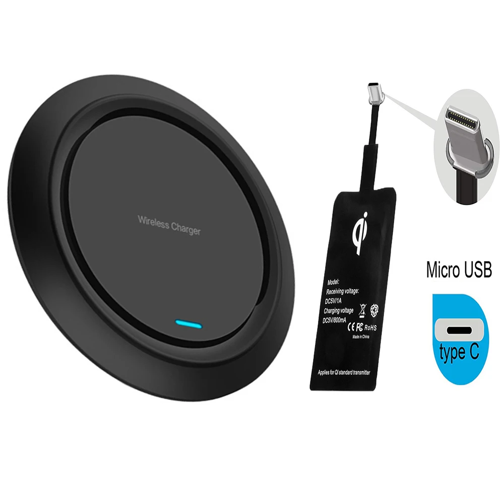 Универсальные Qi беспроводные зарядные устройства приемник комплект для iPhone X/8