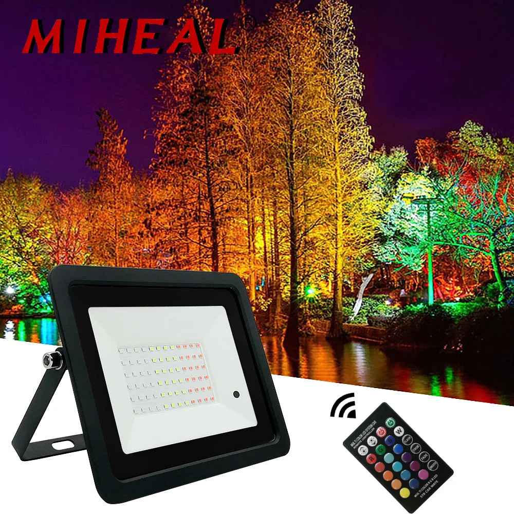 20 Вт 30 50 100 RGB светодиодный прожсветильник Тор COB внешний прожектор 110 В/220 В