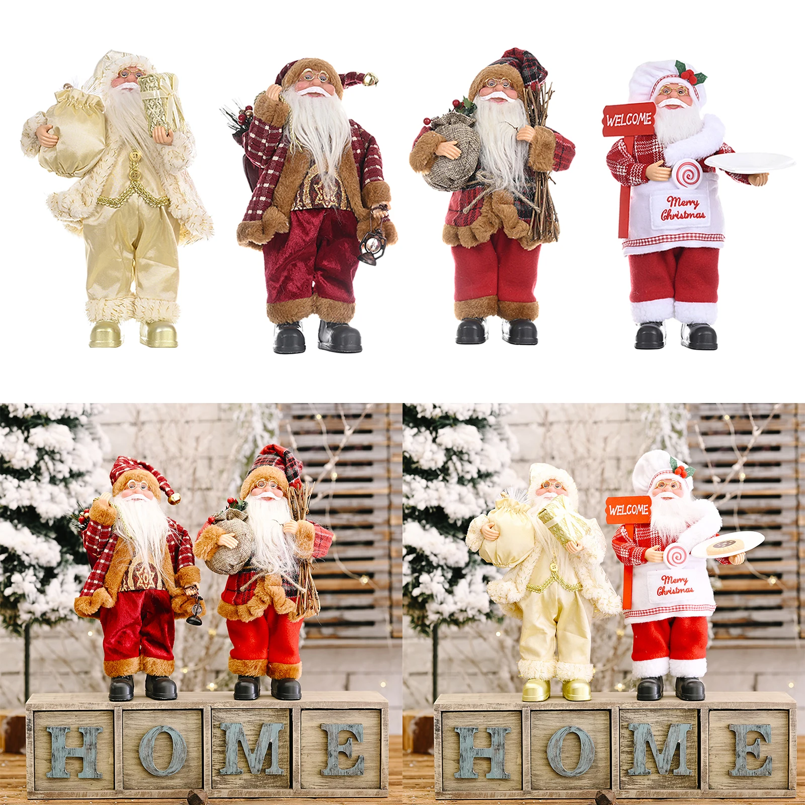 

Santa Claus Doll Christmas Tree Hanging Decoration Oil Lamp New Year Home Decoration Natal Kids Gift Merry Christmas Decors