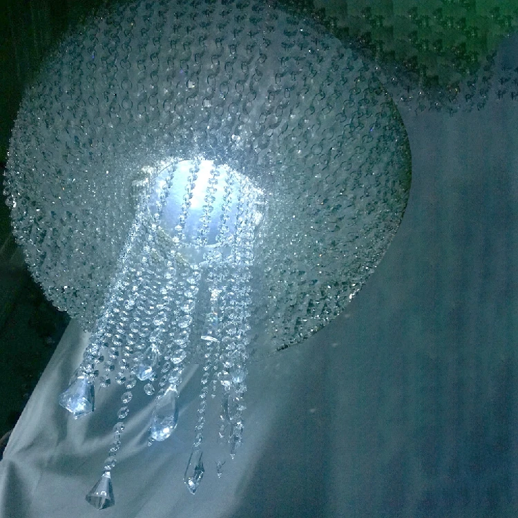 Romantic Luxury metal arch drape Suspend Chandelier acrylic Cake stand swing rack for Wedding birthday large cake centerpieces | Дом и сад