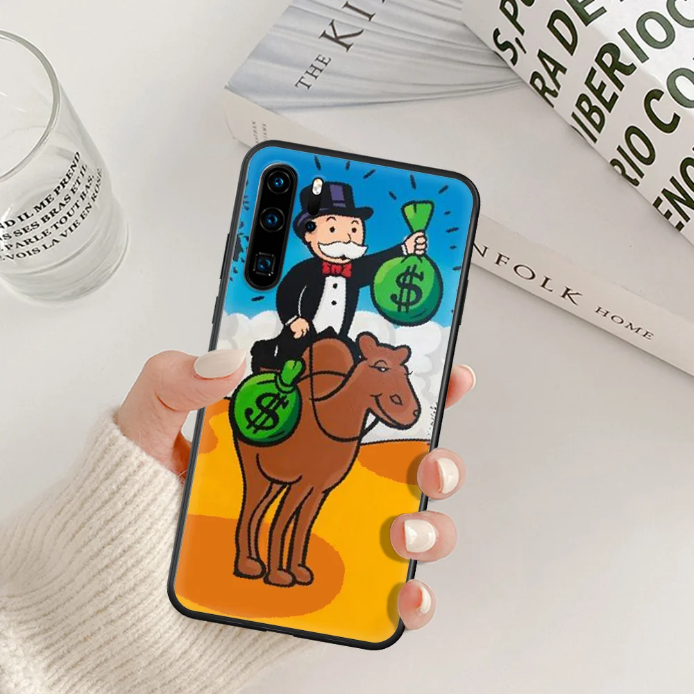

Alec Monopoly Phone Case For Huawei P Mate Smart 10 20 30 40 Lite Z 2019 Pro black Cell Fashion Etui Luxury Cover Tpu Waterproof