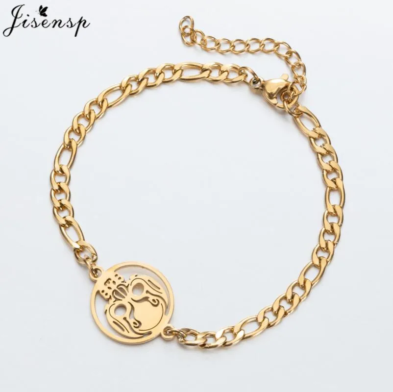 Готический череп скелета в стиле панк браслеты и для женщин цепочка из