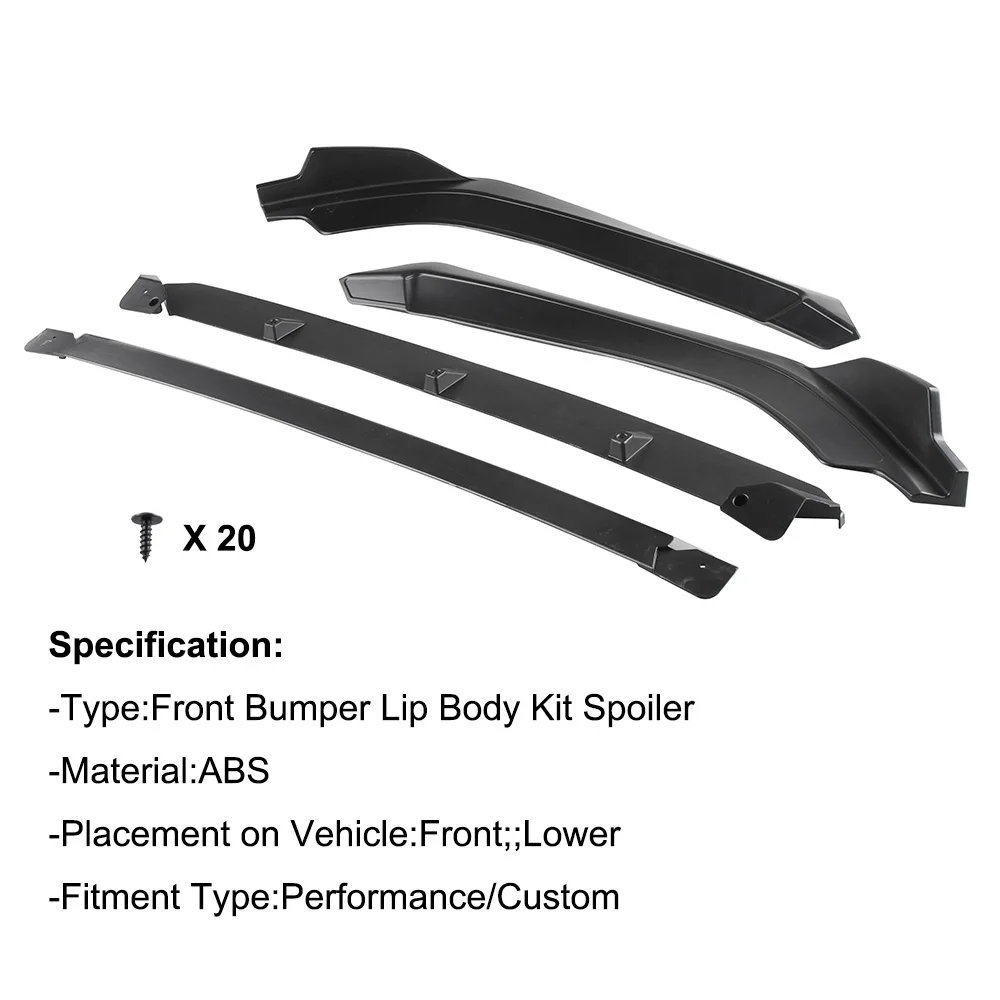 Автомобильный сплиттер для переднего бампера диффузор кузова спойлер на бампер